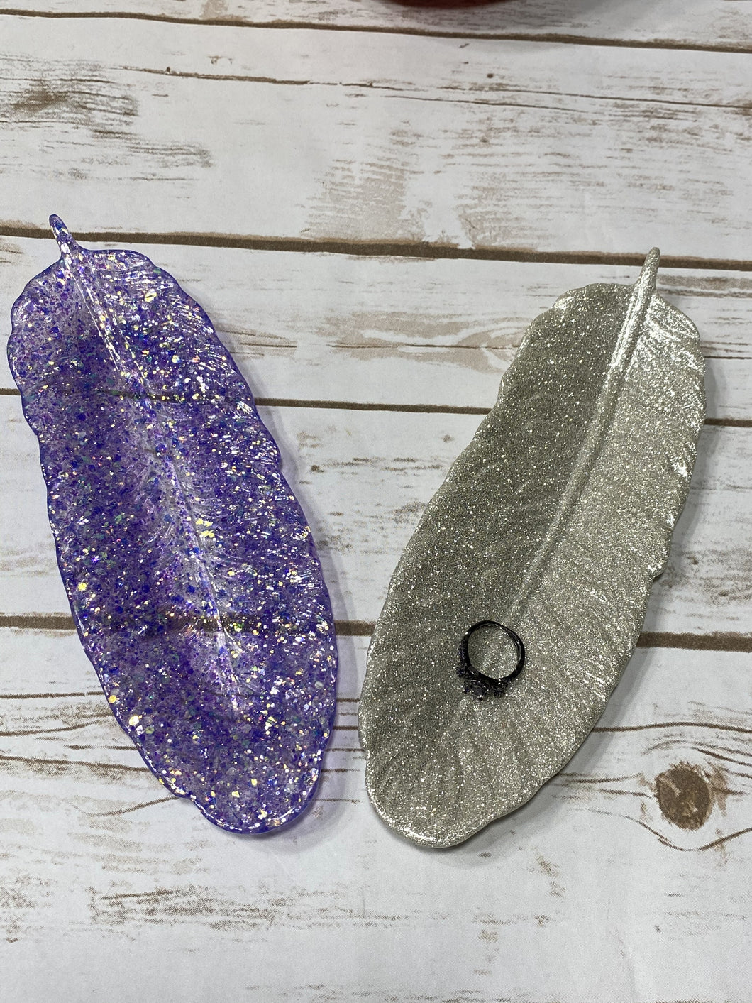 Resin Feather Trinket Tray